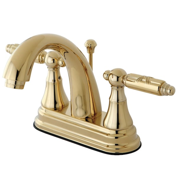 KS7612GL 4" Centerset Bathroom Faucet, Polished Brass